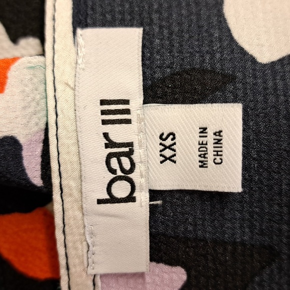 Bar III Floral-Print V-Neck Top, Bar Navy Combo - Picture 8 of 10